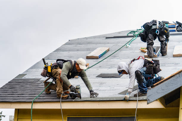 Professional Storm Damage Roof Repair technician working in Mattituck, NY
